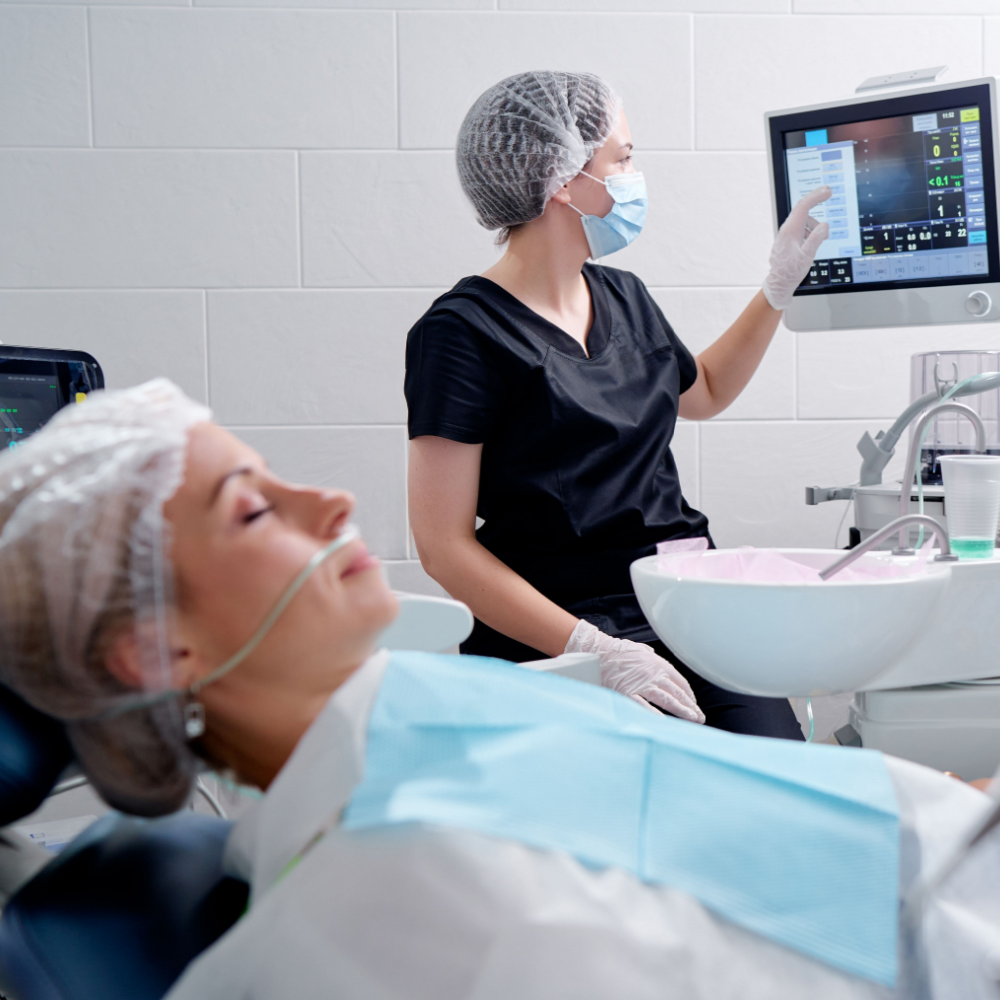 dental patient getting sedation